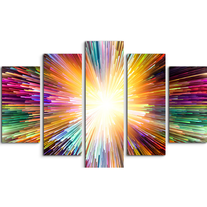 East Urban Home 5-tlg. Leinwandbilder-Set Bunte Farbexplosion | Wayfair.de